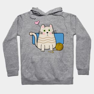 Cute cat with string Hoodie